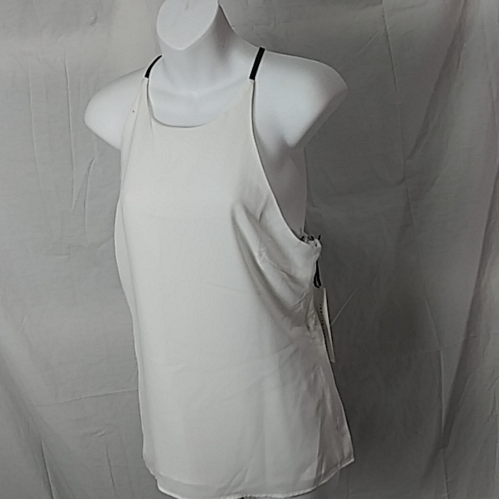 Nwt English Factory adjustable strappy white top